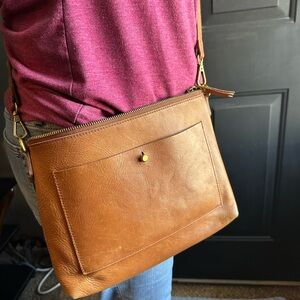 Madewell Brown Messenger Bag with Crossbody Strap